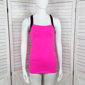 Victoria’s Secret Sport Athletic Workout Tank Top Neon Pink Black Small